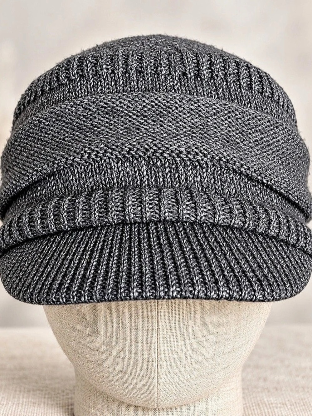 ClimaWarm Charcoal Gray Knit Visor Beanie Hat